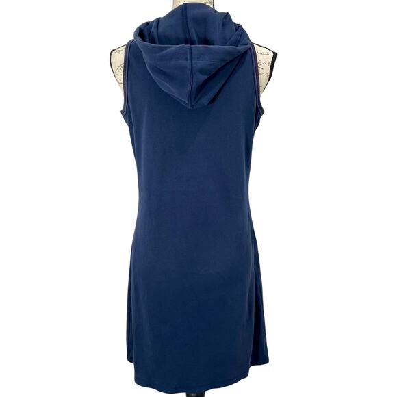 Vintage Y2K Tommy Hilfiger Cotton Hooded Zip Navy Blue Tennis Dress Size Medium - Picture 4 of 10